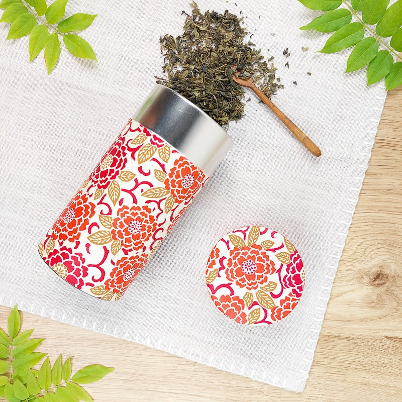 Washi Paper Tea Box - Orange