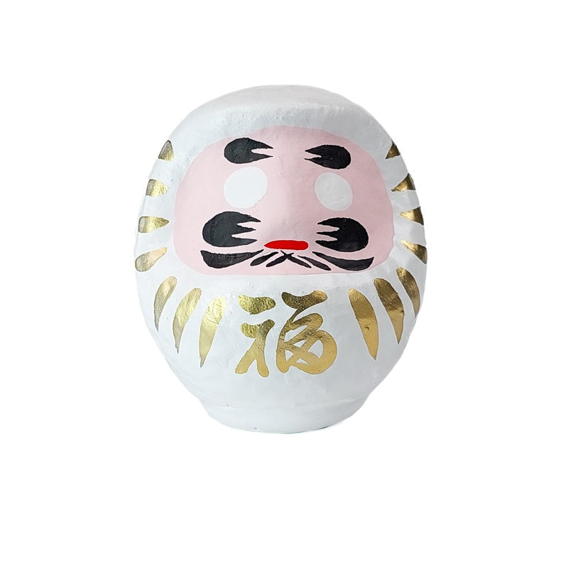 White Japanese Daruma Doll 4.5 cm