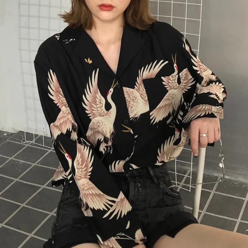 Women’s Japanese Crane Shirt - S