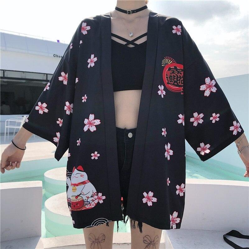 Womens Kimono Style Cardigan - Lucky Charm