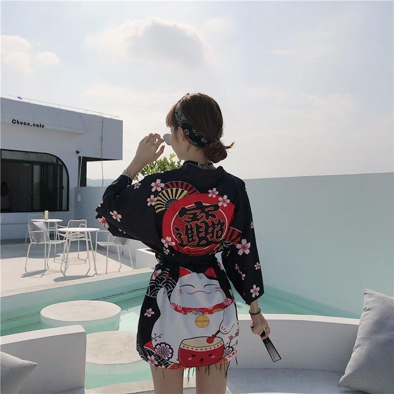 Womens Kimono Style Cardigan - Lucky Charm
