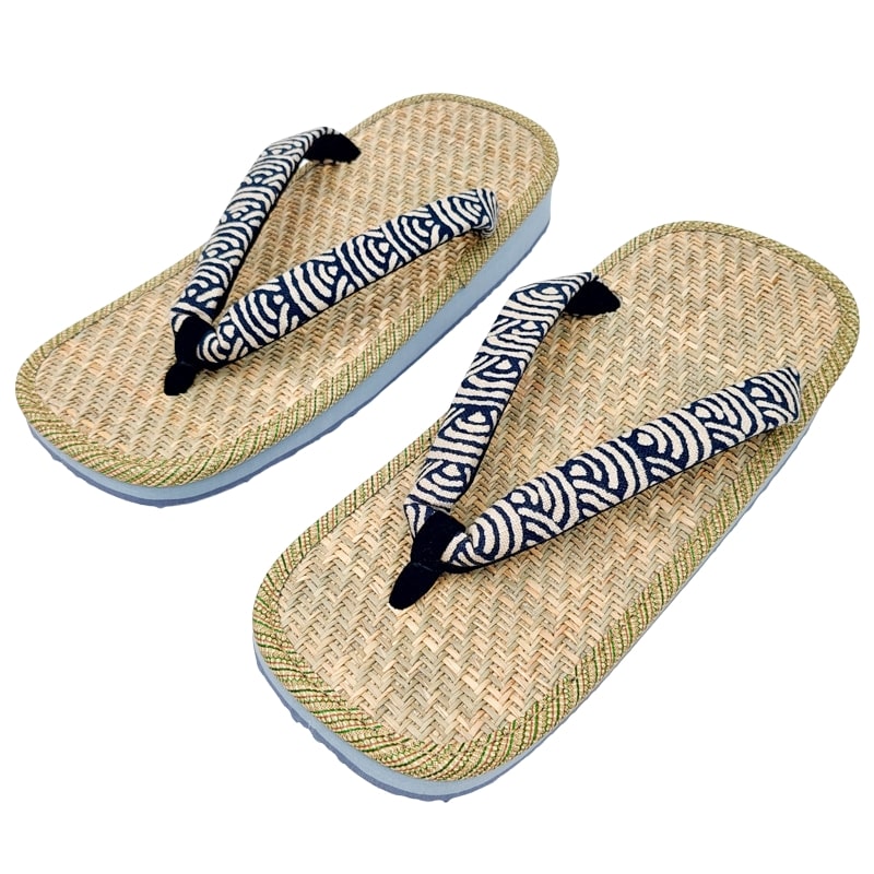 Japanese Zori Sandals - Hanao Seigaiha