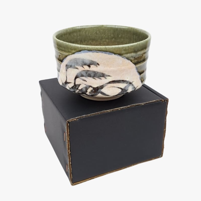 Oribe Ashi Japanese Matcha Bowl