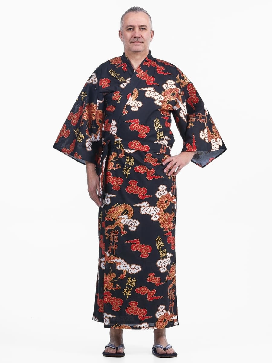 Men’s Yukata Kimono – Ryū & Kumo