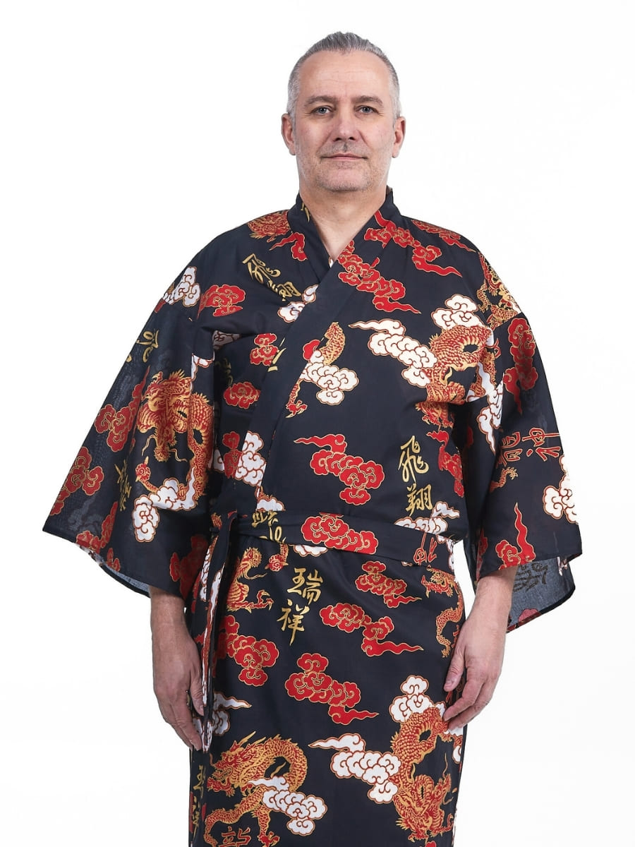 Men’s Yukata Kimono – Ryū & Kumo