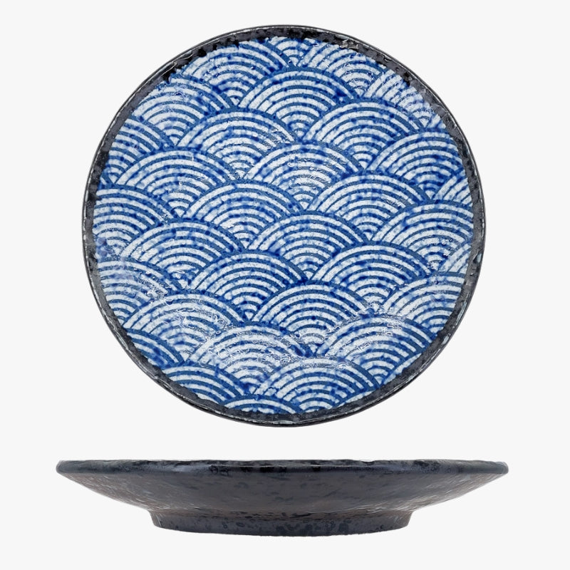 Japanese Plate Seigaiha