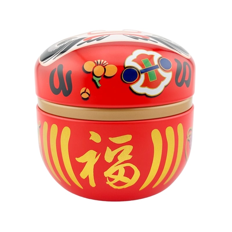 Metal Tea Box - Red Daruma