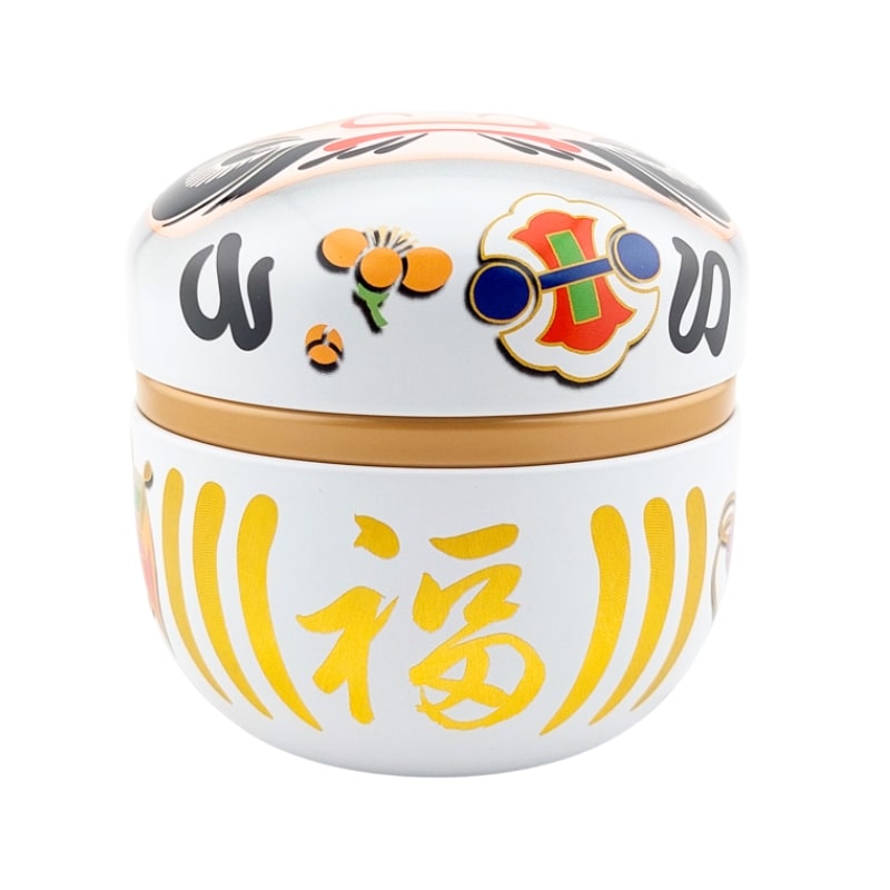 Metal Tea Box - White Daruma