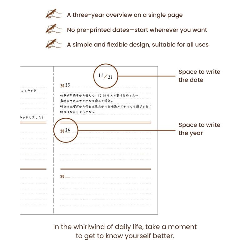 3-Year Journal - Japanese Logbook | Japan Avenue