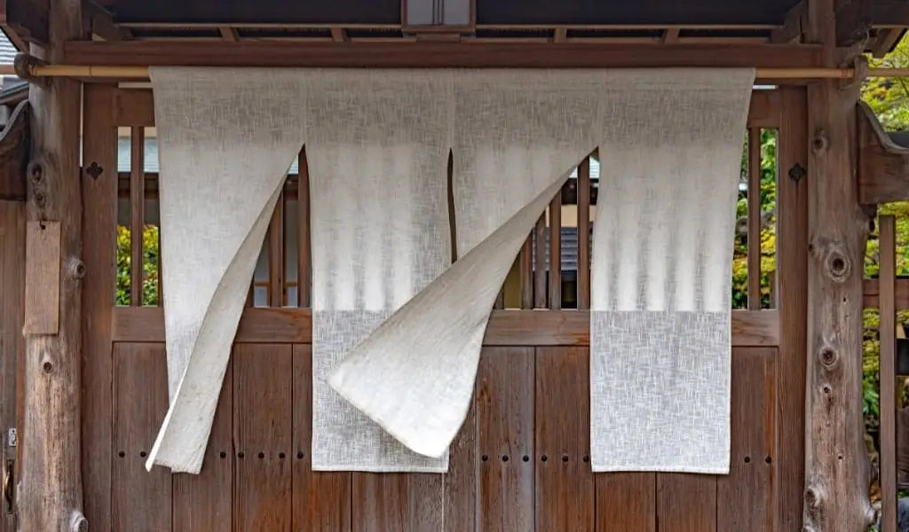 Japanese noren curtain decoration