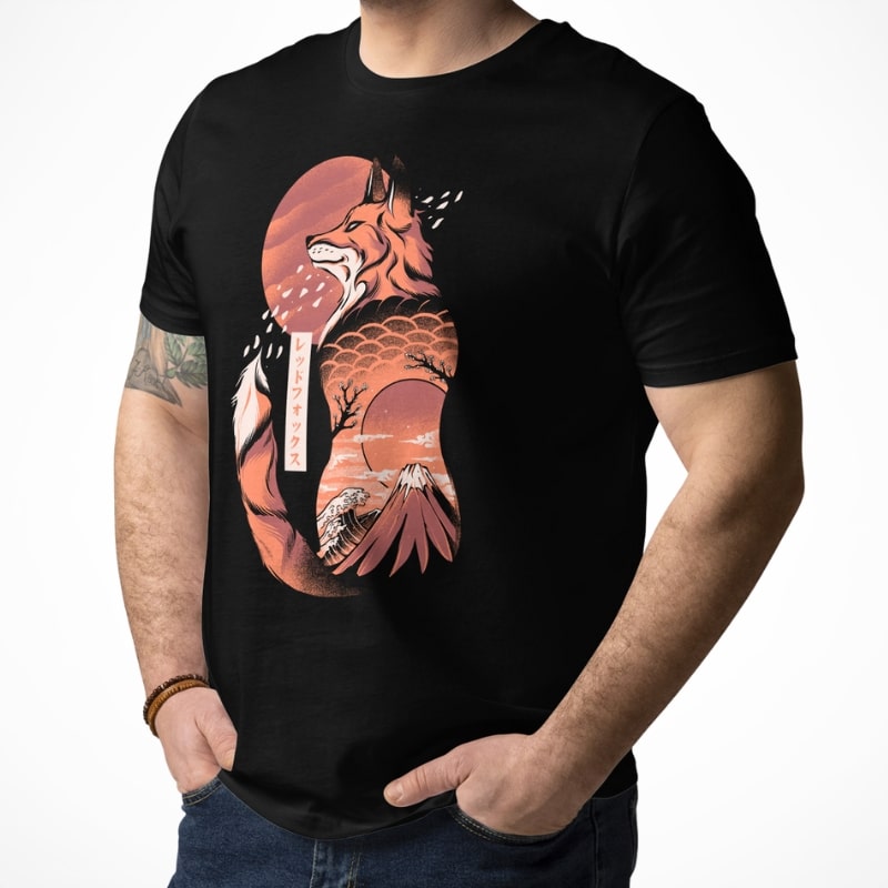 Japanese Style T-Shirt - Fox