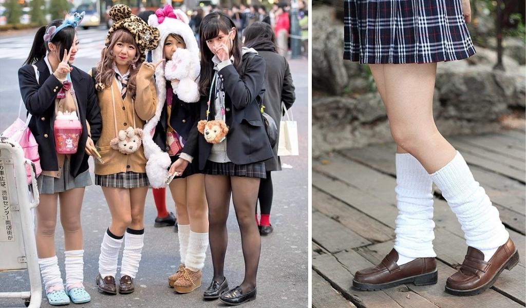 Japanese students with loose socks