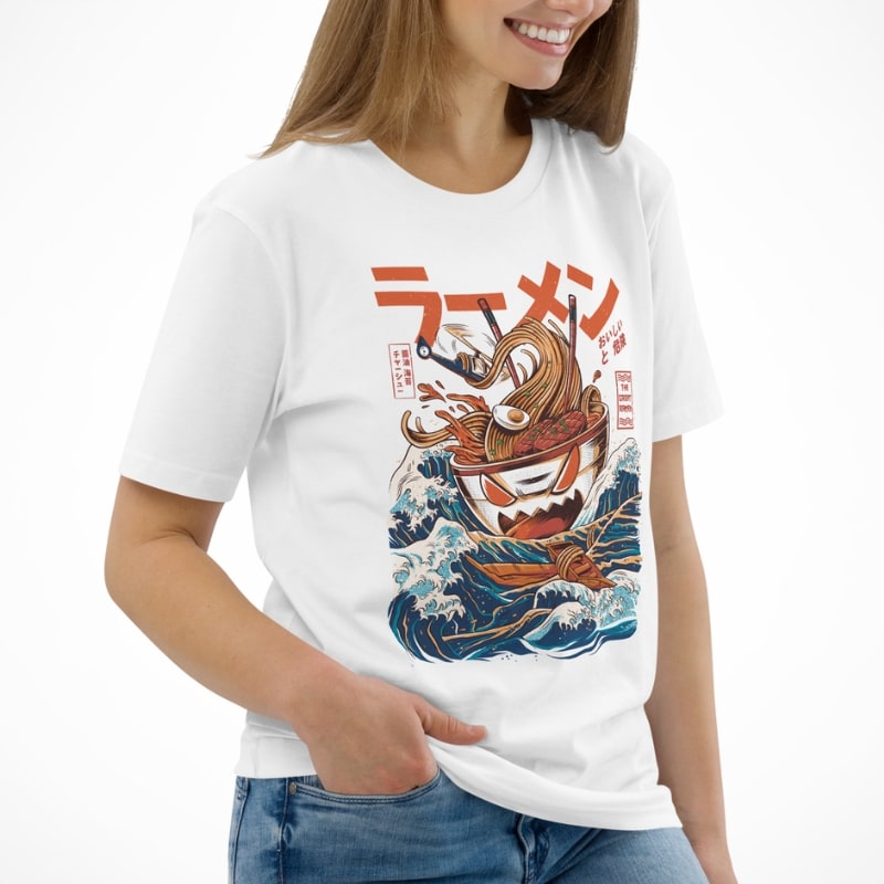 Japanese T-Shirt - The Great Ramen off Kanagawa