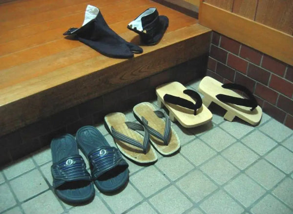 Shoes in an entrance genkan