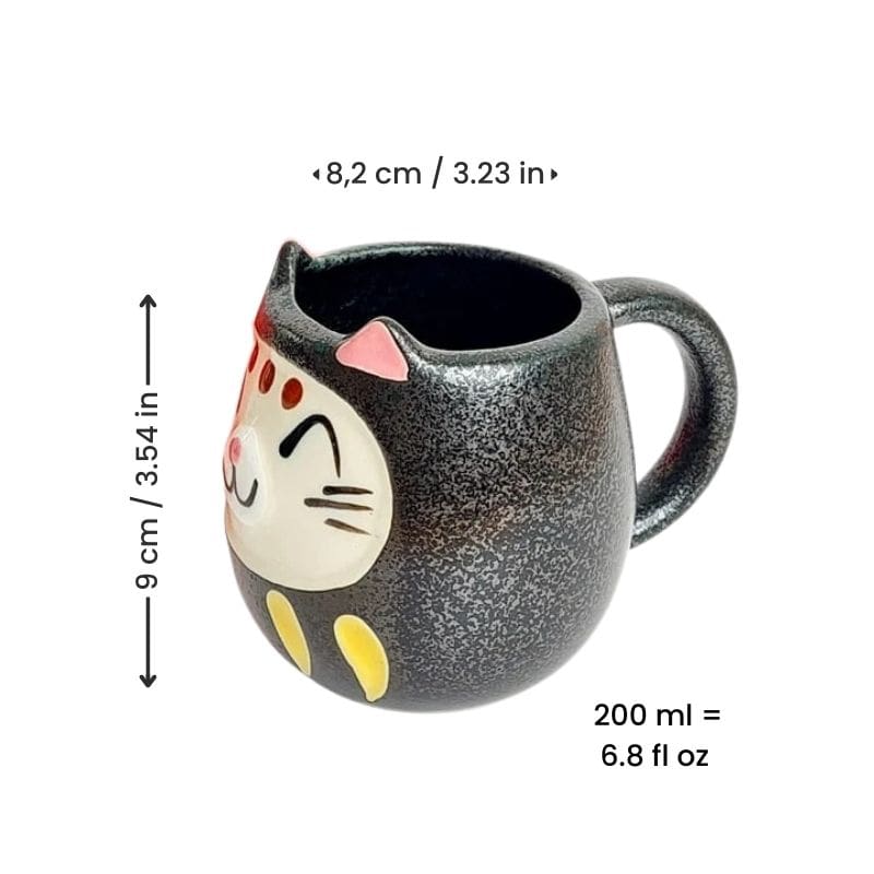 Japanese Mug Set - Daruma Cat