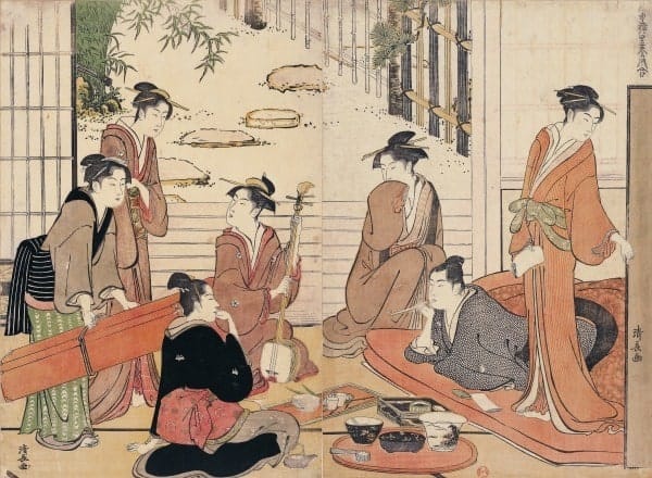 "Parade of contemporary beauties of the pleasure districts" (Tôsei yûri bijin awase)