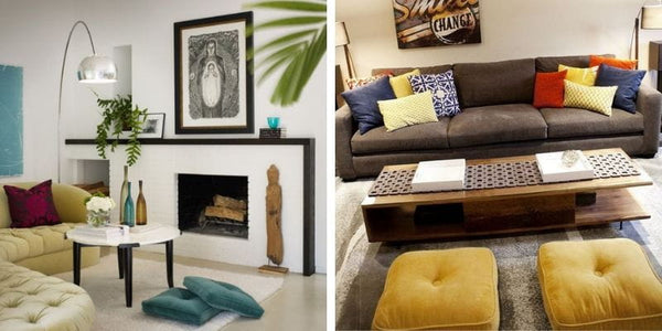 Floor cushions to bring a touch of color