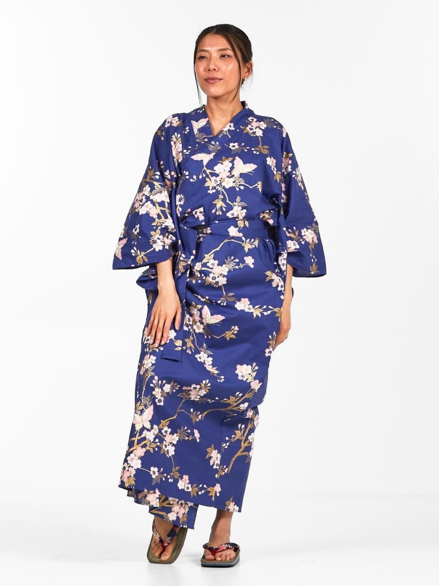 Women's Yukata Kimono - Sakura to Chō