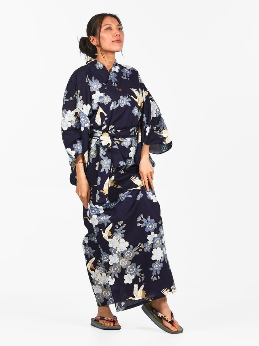 Women's Yukata Kimono - Sakura to Tsuru