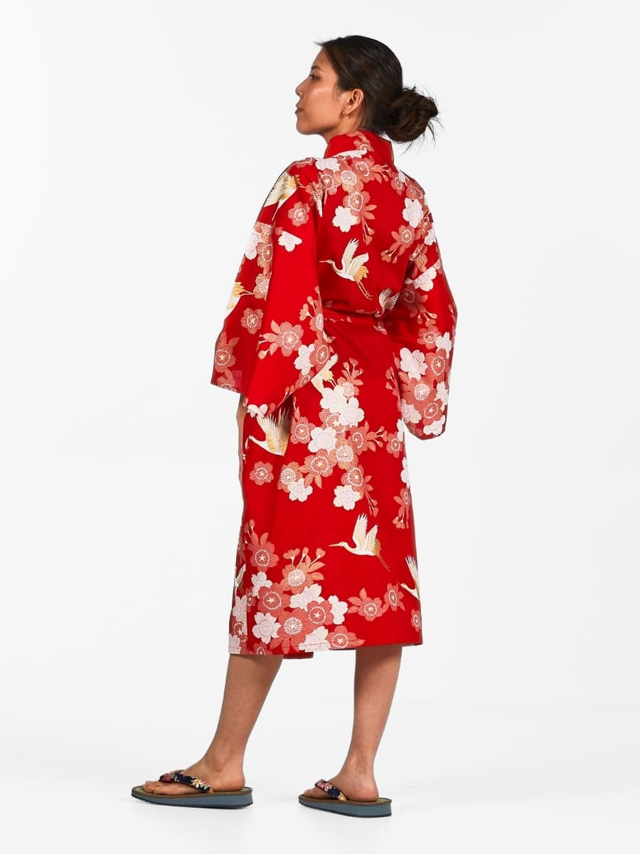 Happi Kimono Women - Sakura to Tsuru