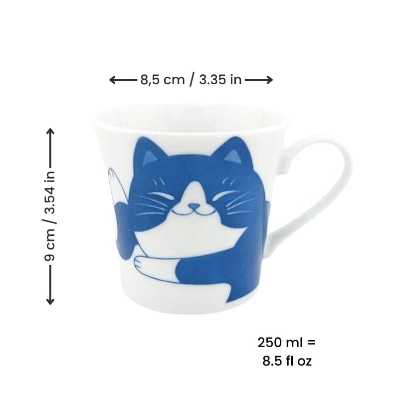 Japanese Mug - Blue Cat