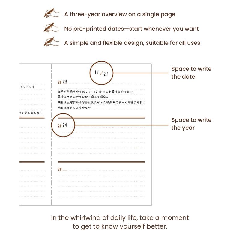 3-Year Journal - Japanese Logbook