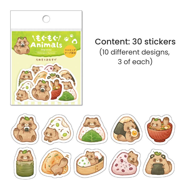 Flake Stickers – Kawaii Tanuki