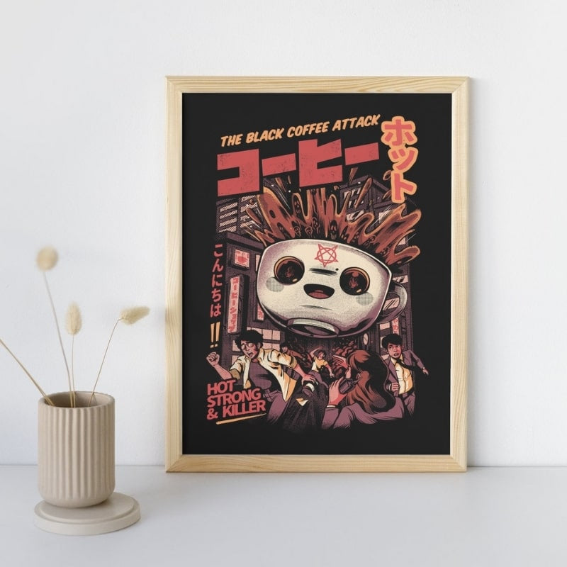 Japanese Black Coffee Poster - A3