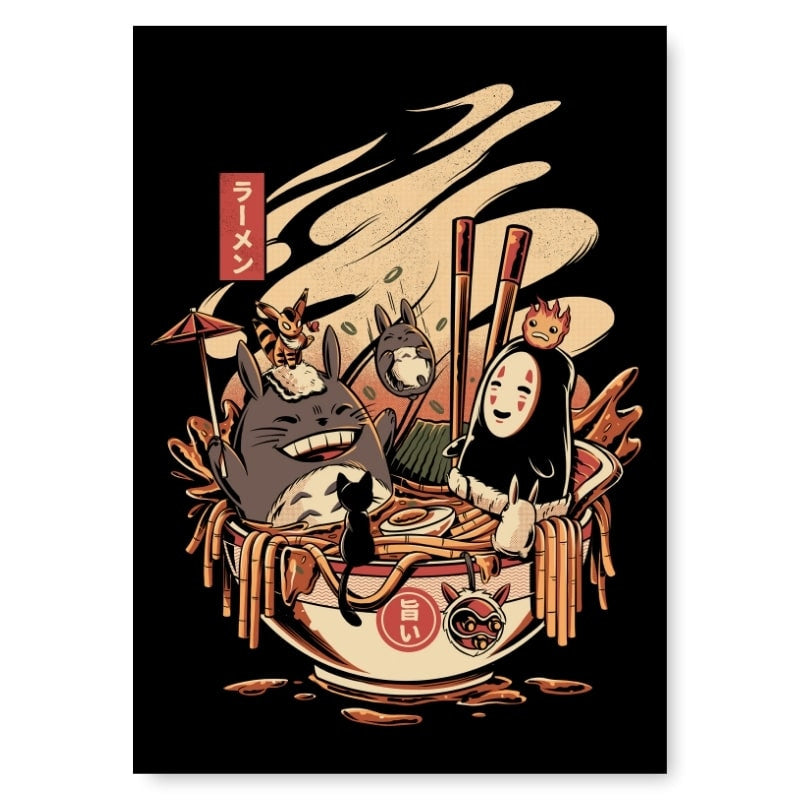 Japanese Ghibli Ramen poster - A3