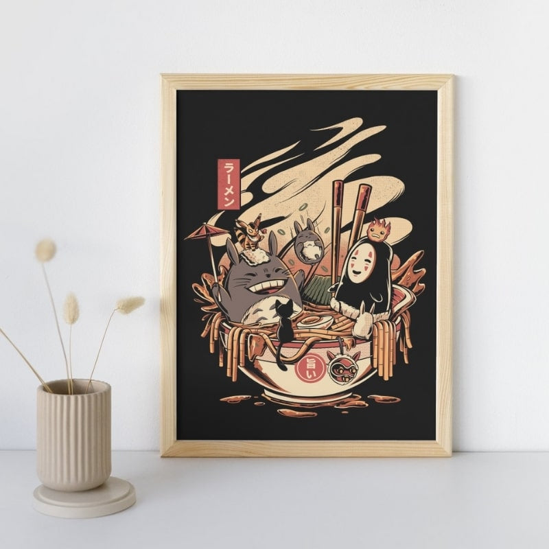 Japanese Ghibli Ramen poster - A3