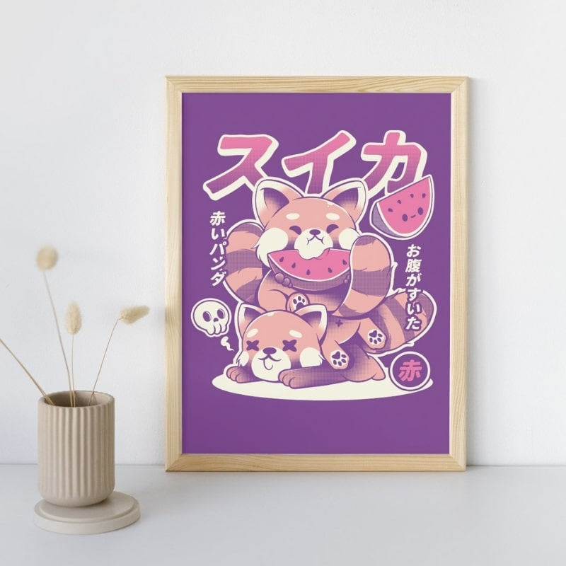 Japanese Red Panda Poster - A3