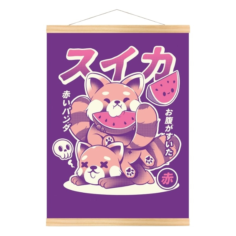 Japanese Red Panda Poster - A3