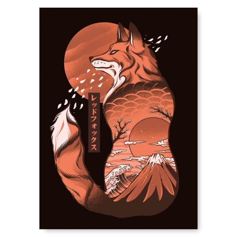 Japanese Fox Poster - A3