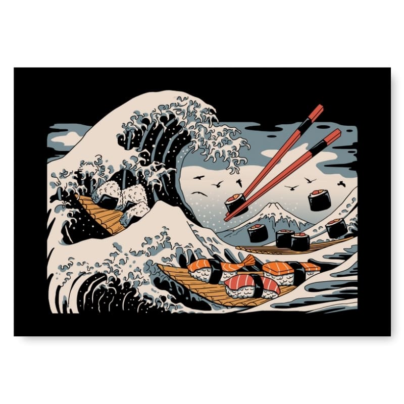 Affiche Japonaise Sushi Kanagawa - A3