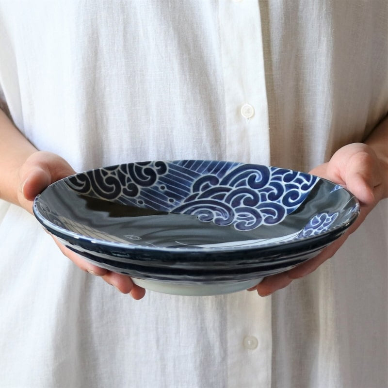 Whale Japanese soup plate