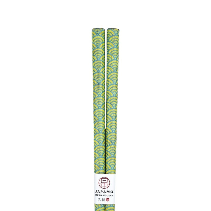 Baguettes Japonaises Seigaiha Vert