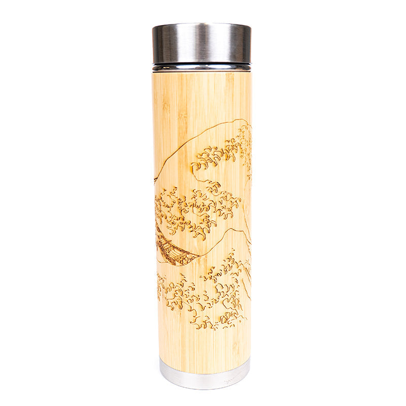 Bamboo Tea Bottle Great Wave off Kanagawa - 400ml