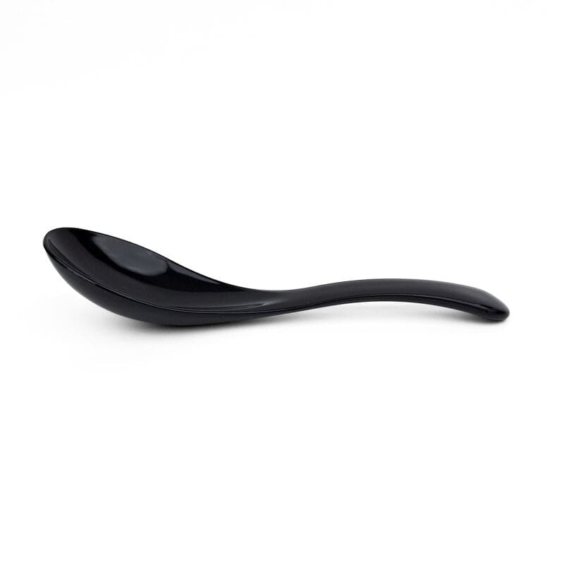 Black Ramen Spoon – Lacquered Resin