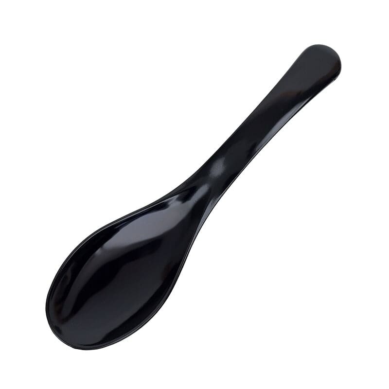 Black Ramen Spoon – Lacquered Resin