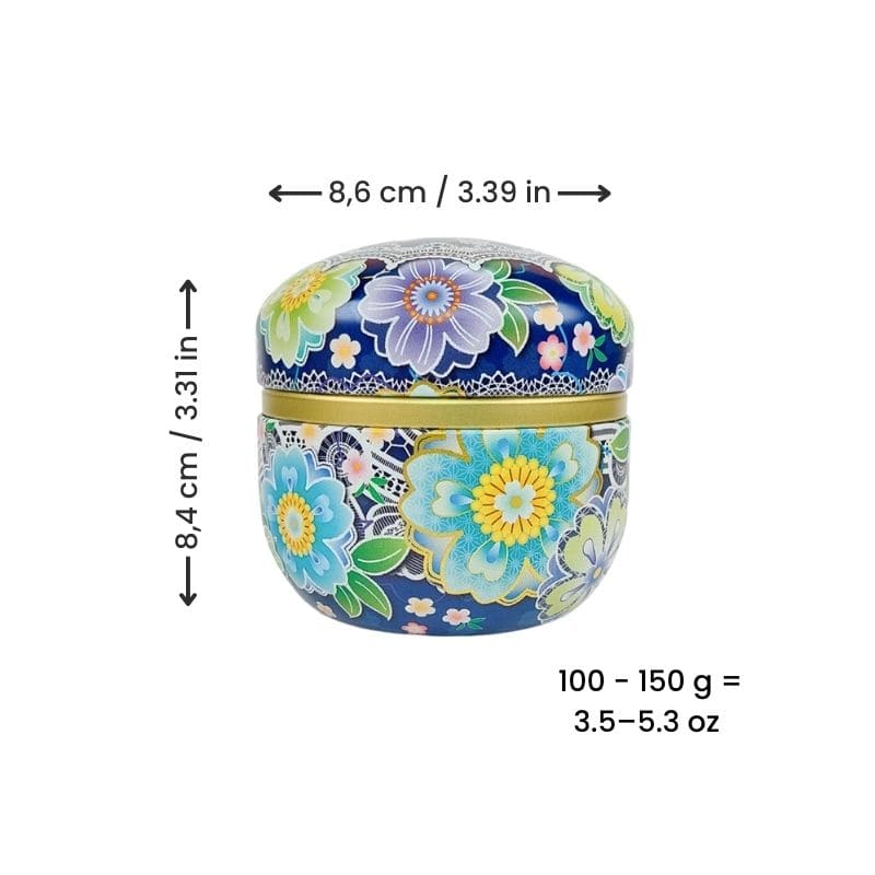 Blue Metal Japanese Tea Box