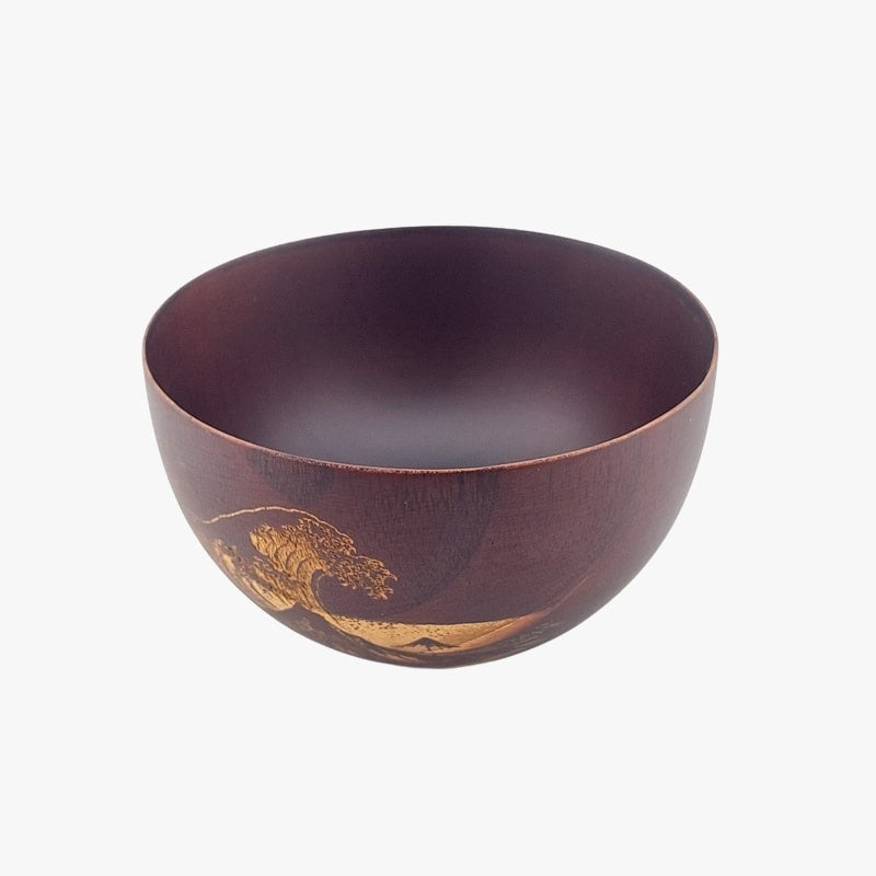 Kanagawa Japanese Wooden Bowl