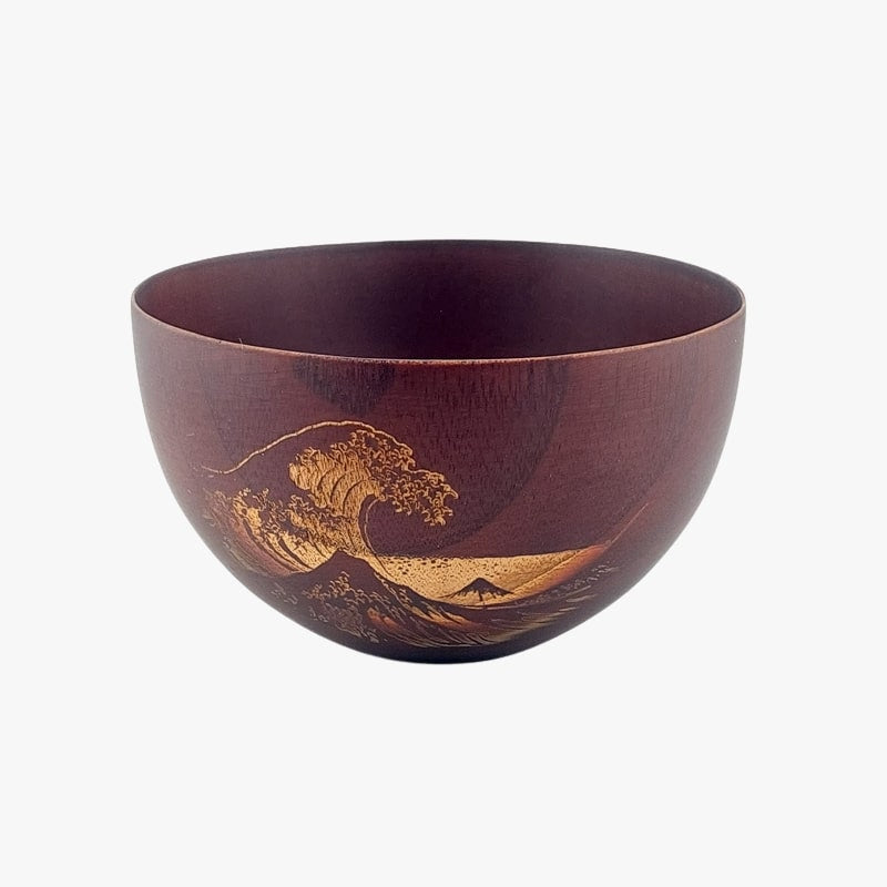 Kanagawa Japanese Wooden Bowl