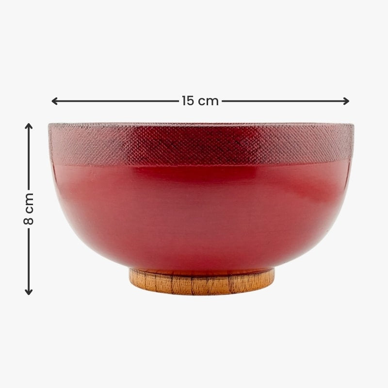 Akai Japanese Lacquered Wood Bowl