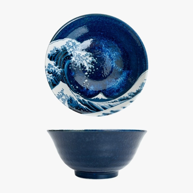 Kanagawa Blue Japanese Bowl