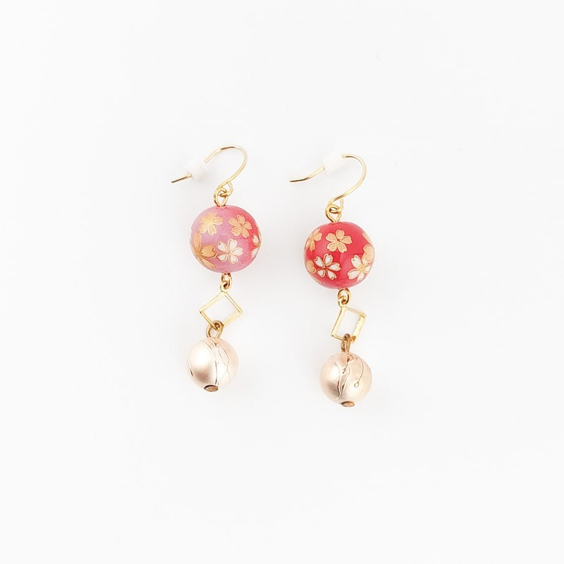 Cherry Rose Japanese Earrings