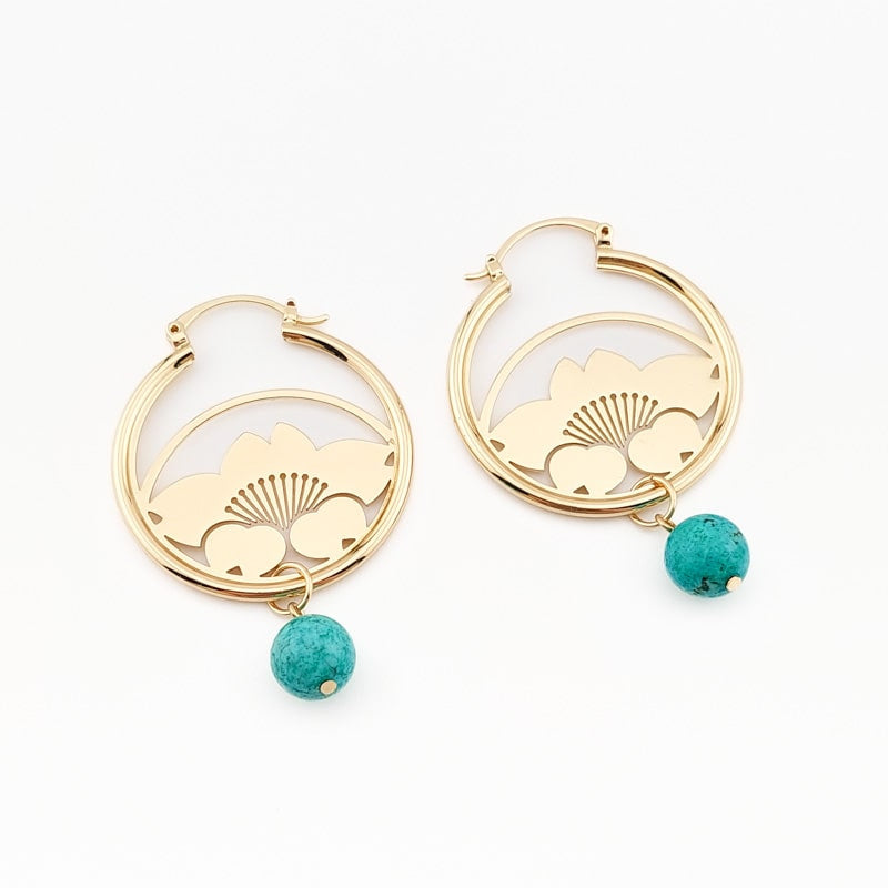 Hana Kamon Japanese Earrings