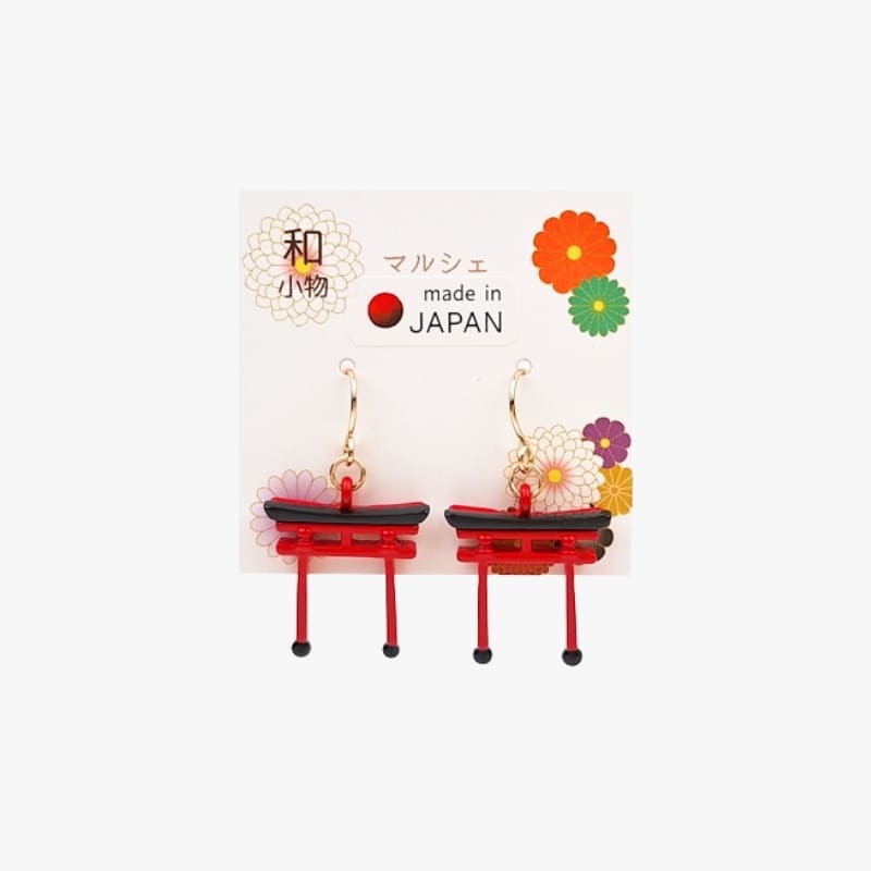 Japanese Red Torii Earrings