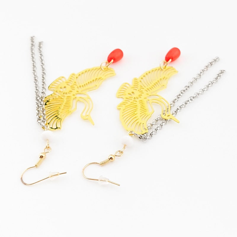 Tsuru Japanese Earrings