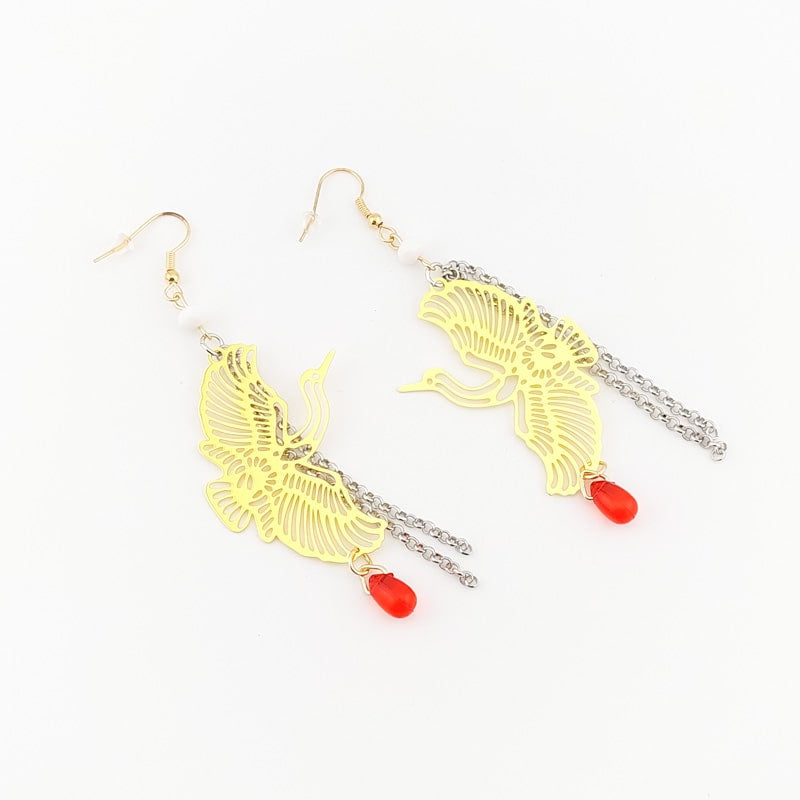 Tsuru Japanese Earrings