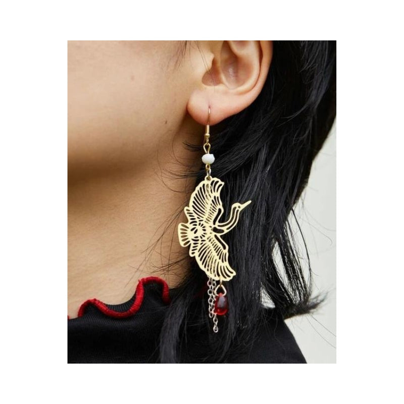 Tsuru Japanese Earrings